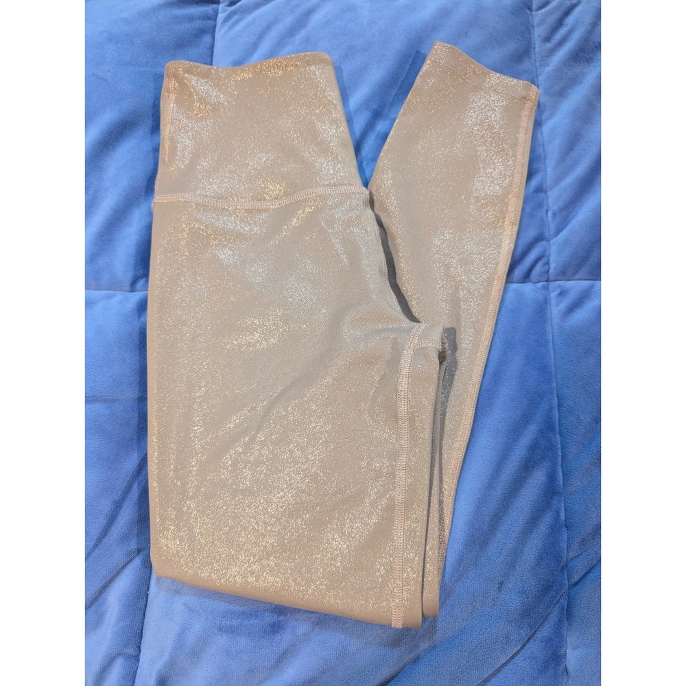 Beyond Yoga Viper Shine On Leggings Womens S‎ Rose Gold 7/8 High Waisted